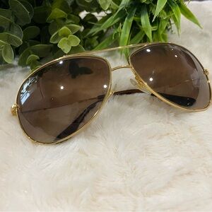 Gold Aviator Sunglasses
